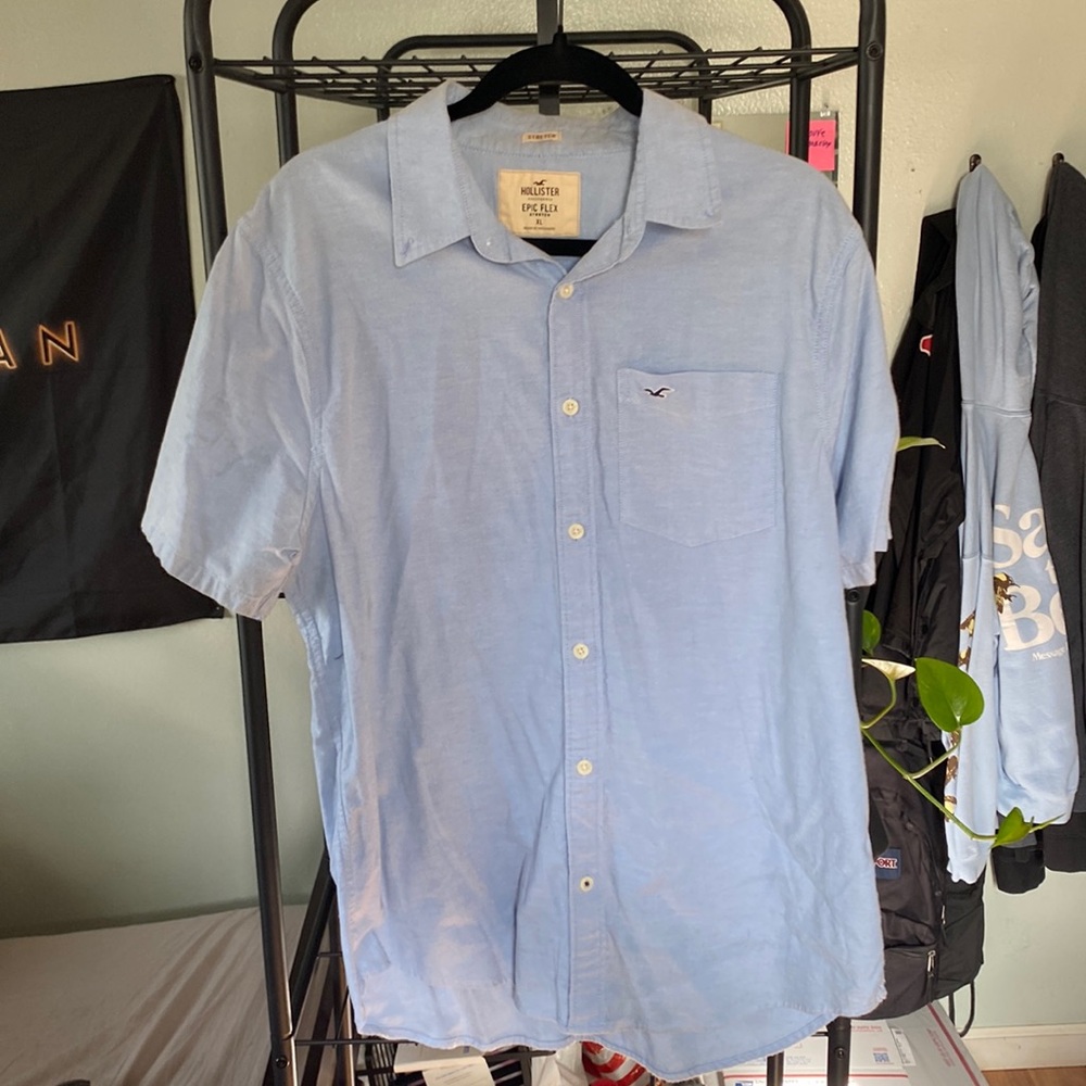 Light Blue Hollister Button Up